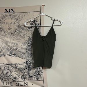 Dark green vneck top